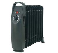 DREXON - Baby Oil - Mini Bain d’Huile 850 W - Radiateur Électrique Compact - 7 Éléments - Thermostat Réglable - Sécurité Anti-Surchauffe & Anti-Basculement - Noir