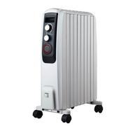 DREXON - Radiateur à Bain d’Huile 2500 W - 3 Niveaux de Chauffe - Thermostat Réglable - Chauffage d’Appoint Puissant et Silencieux - Mobile avec Roulettes - Sécurité Anti-Surchauffe
