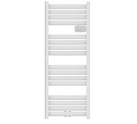 DREXON - Sèche-Serviette Électrique FAENA - Inertie Sèche sans Fluide - Thermostat Électronique Programmable - Fixation Murale Incluse - Design Plat - Garantie 5 Ans (Blanc, 127cm - 750W)