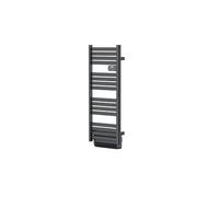 DREXON - Sèche Serviettes Électrique Noir avec Soufflerie FAENA S | Radiateur Salle de Bain Barres Plates | Programmable | Chauffage Rapide | Détection Fenêtre Ouverte | IP24 (1750W)