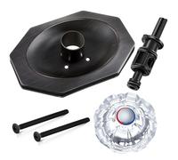 Dreyoo Compatible avec le kit de garniture Price/Pfister Avante, appliqué pour robinet de baignoire et de douche, pièces de valve de douche à pousser avec cartouche, rosace, vis, manchon, poignée et