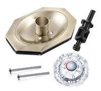 Dreyoo Compatible avec le kit de garniture Price/Pfister Avante, appliqué pour robinet de baignoire et de douche, pièces de valve de douche à pousser avec cartouche, rosace, vis, manchon, poignée et