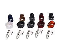 Drfeify 15pcs DIY Médiators, Protecteur Doigt Pouce Index Accessoire pour Guitare