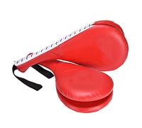 Drfeify 2 Coussinets de Frappe Double Taekwondo, 14,76 × 7,48 Pouces | Conception à double feuille, retour d'impact sonore, dragonne sécurisée, matériau PU + EVA, entraînement polyvalent aux