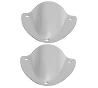 Drfeify 2 Pièces Couvercle de Fil de Bateau en Acier Inoxydable à Clapet d'aération 57 X 55 Mm Couvercle d'aération de Câble Poli avec Trous de Vis pour Passage de Fil de Casier de Voile de Bateau