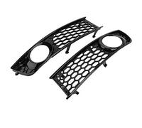 Drfeify 2 Pièces Grille de Phares Antibrouillard ABS Pare-chocs Avant Grille de Phares Antibrouillard Noir Remplacement OEM Installation Facile Protection Adaptée pour les Conducteurs B6 2002 à 2005