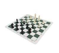 Drfeify 32pcs Plastic International Échecs International Pièces avec Conception de Bas à Fond pour Le Jouet de Loisirs, équipée d'un Sac Rangement pour Le Transport Facile