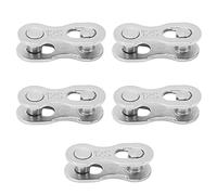 Drfeify 5 Paires de Chaînes de Vélo, Acier Inoxydable, 6 7 8 9 10 11 12 Vitesses, Maillons de Chaîne à Dégagement Rapide, Pièces de Rechange pour Maillons Manquants (12 Vitesses