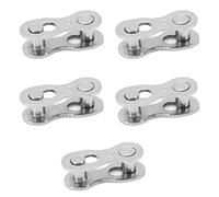 Drfeify 5 Paires de Chaînes de Vélo, Acier Inoxydable, 6 7 8 9 10 11 12 Vitesses, Maillons de Chaîne à Dégagement Rapide, Pièces de Rechange pour Maillons Manquants (6/7/8 Vitesses