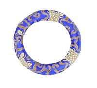 Drfeify Accessoires de Bol de Chant Tibétain, Coussins de Cercle de Soie Coussin Rond Fait à la Main pour Bols de Son Accessoires de Méditation (BLUE)
