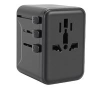 Drfeify Adaptateur de Voyage Universel, Matériau ABS, Adaptateur Secteur 2500 W 10 A avec 2 Ports USB 2 Type C pour Les Voyages d'affaires et Une Utilisation Mondiale