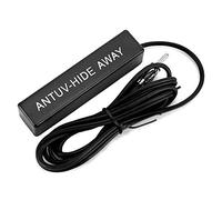 Drfeify Antenne de Voiture Universelle ABS Cachée avec Amplification du Signal, Réception Large Anti-Bruit pour Les Utilisateurs d'autoradio, Support de Fenêtre de Porte Latérale Noir