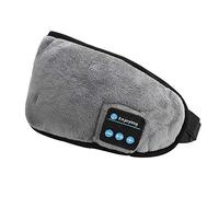 Drfeify Bandeau Bluetooth, Bandeau Musical en Coton, Masque de Sommeil Stéréo avec Technologie sans Fil 5.0 pour Les Voyages, Le Yoga et Le Soulagement de l'insomnie (Gray)