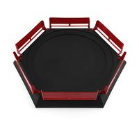 Drfeify Burst Battle Top Arena, Bord Sûr, Conception Amovible, Assemblage de Bricolage, Jouet de Jeu Portable Burst Battling Tops pour Le Jeu de Combat Tops (Black)