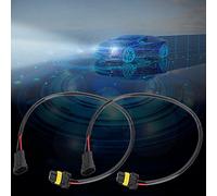Drfeify Câble Adaptateur H11 à 9006 Harnais de Fil de Cuivre ABS 2 Pièces 40 Cm Connecteur de Conversion de Phare Antibrouillard pré-câblé Plug and Play pour Phares Antibrouillard de Voiture Camion