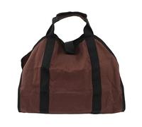Drfeify Carrier de Bois de Chauffage Porte-bûche en Bois Durable pour Camping en Plein Air Intérieur, Sac de Transport en Portable de Grande capacité pour Outils, Pique-niques, Tissu Oxford, Marron,