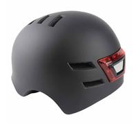 Drfeify Casque de Vélo à Lumière LED, Casque de Vélo PC EPS avec Feux Avant et Arrière Rechargeables par USB, 12 Aérations Réglables pour Les Déplacements Adultes, d'équilibre (Black #39)