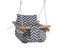Drfeify Chaise de Balançoire bébé en Coton en Coton, avec Cadre en Bois Glissant, adapté à une Utilisation Intérieure et Extérieure