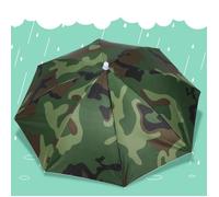 Drfeify chapeaux Parapluie de chapeau pliant supérieur coupe-vent de protection solaire de 65 cm (camouflage)