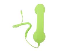 Drfeify Combiné Téléphonique Rétro, écouteurs Filaires de Type C avec Contrôle du Volume pour Les Appels Mobiles (Green)