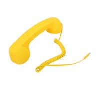 Drfeify Combiné Téléphonique Rétro, écouteurs Filaires de Type C avec Contrôle du Volume pour Les Appels Mobiles (Yellow)
