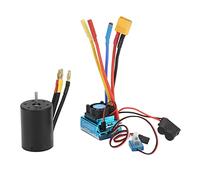 Drfeify Combo ESC de Moteur sans Balais RC, Alliage d'aluminium, Moteur 2300KV et ESC 120A pour Voiture RC 1/10 1/8, Combo étanche Haute Performance