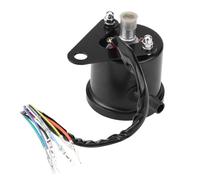 Drfeify Compteur de Vitesse de Moto, Compteur Kilométrique, Rétroéclairage LED Noir 60 Mm avec Journalier et 4 Voyants Lumineux, Boîtier en Métal et Plastique pour Motocyclistes Universels