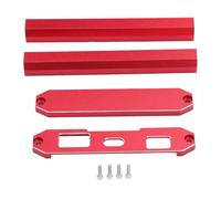 Drfeify Crame de Protecteur de L'émetteur Cadre de Protection de Batterie Télécommandée, Support avec Vis, Alliage D'aluminium (Rouge)