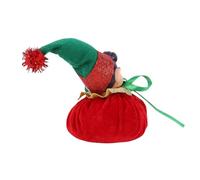 Drfeify Décoration de vacances Elfe Ornement Joyeux Présence sur Table Table de Noël Étagère de Cheminée Ouverte Elfe Décoration (Rouge)