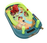 Drfeify Dinosaur Pinball Machine, Jouet d'apprentissage en Tige Interactif, Tableau de Jeu de Flipper à Table pour Les Soirées de Jeu en Famille et Divertissement pour Enfants