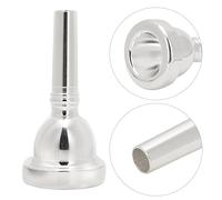Drfeify Embouchure de Trombone Alto 12C, Laiton argenté, pour Trombone Alto | Corps en Laiton plaqué Argent, Longueur Totale de 8 Cm, Diamètre Extérieur de 3,8 Cm, Connecteur de 0,9 Cm pour Trombones