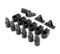 Drfeify Ensemble d'accessoires de Quincaillerie en Nylon pour Charnière de Pont de Bateau avec Glissière à Mâchoire et Capuchon d'extrémité à œil pour Tuyau de 22 Mm 7 8 Pouces Kit de Montage