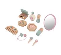Drfeify Ensemble de Jouets de Maquillage en Bois Complet de 11 Pièces pour Les Filles de 3 Ans avec Design Portable, activité de Renforcement de Confiance, Salon de beauté Playset Améliorant la