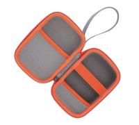 Drfeify Étui de Lecteur, Sac de Rangement Rigide en EVA avec Poches en Filet pour Lecteur de Musique pour Enfants, Protection Durable, Conception Adaptée aux Voyages, Couleur Gris Orange pour