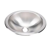 Drfeify Évier Rond pour Camping-car, évier à Barre Ronde en Acier Inoxydable 304 13,23 X 10,63 X 4,72 Pouces avec Drain Pop-up Finition Brossée, Lavabo de Cuisine Peu Encombrant pour Bateaux, Yachts,