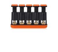 Drfeify Exerciseur de Doigts, Entraîneur de Main en Plastique et Métal avec 5 Touches, Tension Réglable de 3 à 8,5 Lb, Pratique de la Force des Doigts pour les Exercices d'échauffement et de (ORANGE)