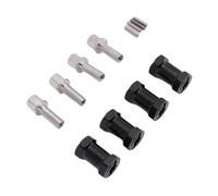 Drfeify Extension de Moyeux Hexagonaux de Roue en Laiton RC avec stabilité Améliorée pour Chenille SCX10 1/10 RC, Adaptateur D'entraînement Hexagonal de 20 Mm pour les Amateurs de Tout-terrain (BLACK)