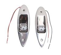 Drfeify Feu de Navigation à LED pour Bateau, Feu de Proue Latéral à LED en Acier Inoxydable 316 2W IP67 Rouge Vert encastré pour Yacht Voilier de Moins de 20 M avec Harnais pré-câblé