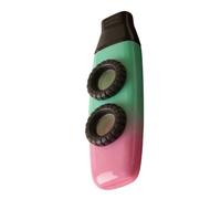 Drfeify Flûte Kazoo à Double Membrane Réglable pour Accompagnement de Guitare, Conception Ergonomique pour les âges, Matériau ABS dégradé de Couleur Vert rosé 4,53x1,26x0,79 Pouces