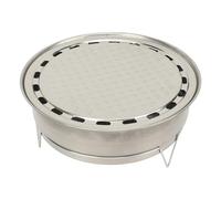 Drfeify Grill à Charbon de Bois Rond Portable Compact, avec Chauffage Efficace, Facile à Nettoyer, pour Le Camping de Pique-Nique