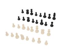 Drfeify Jeu de Pièces D'échecs en Plastique, Mini Figurines D'échecs de