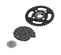 Drfeify Kit de Pignon de Chaîne 420 Chaîne de Vélos en Acier Haute Résistance et Kit de Pignon 13T 41T, Anti-déformation, pour les Modifications de Motos Scooters