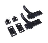Drfeify Kit de Remplacement de Poignée de Loquet de Porte Moustiquaire pour Camping-Car, en Aluminium et en Plastique, Loquet de Porte Moustiquaire avec Revêtement Noir, Vis Incluses pour Poignée