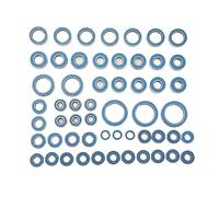 Drfeify Kit de Roulements RC 55 Pièces, Roulements à Billes à Gorge Profonde en Acier pour Mise à Niveau de Voiture sur Chenilles 1/10 RC, avec Double Joint en Caoutchouc sans Contact,