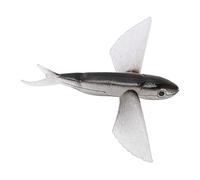 Drfeify Leurre de Pêche Leurre de Poisson Volant en Silicone Souple 130g Appât de Pêche Artificiel avec des Couleurs Vives Action de Natation Réaliste pour Les Pêcheurs en Bateau d'eau de Mer (Black)