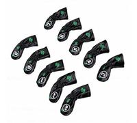 Drfeify Lot de 10 Couvre-Chefs de Club de Golf en Tissu Léger, Anti-poussière, Protection de Tête pour Le Rangement de Voyage et l'utilisation des Parcours pour Hommes (Black)