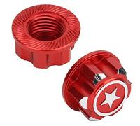 Drfeify Lot de 4 écrous de roue hexagonaux en métal de 17 mm compatibles avec les voitures X-maxx Summit Traxxas RC (rouge)