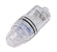 Drfeify Lumière de Pêche à Chute Profonde, Lumière sous-Marine à LED en Plastique Transparent avec 2 Anneaux étanches pour la Pêche au Bar d'eau Douce en Mer à la Traîne (Blue)