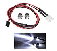 Drfeify Lumière RC, 2 pièces 5mm phares Accessoires RC lumières LED compatibles avec 1/10 modèle véhicule de Voiture de dérive(9# lumière Blanche)