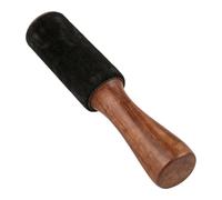 Drfeify Maillet pour Bol Chantant, Manche Ergonomique en Bois de Pêcher et Tête Recouverte de Peau de Mouton, Idéal pour la Méditation, le Yoga et la Pleine conscience. Stimule (18 cm de long, 4 cm